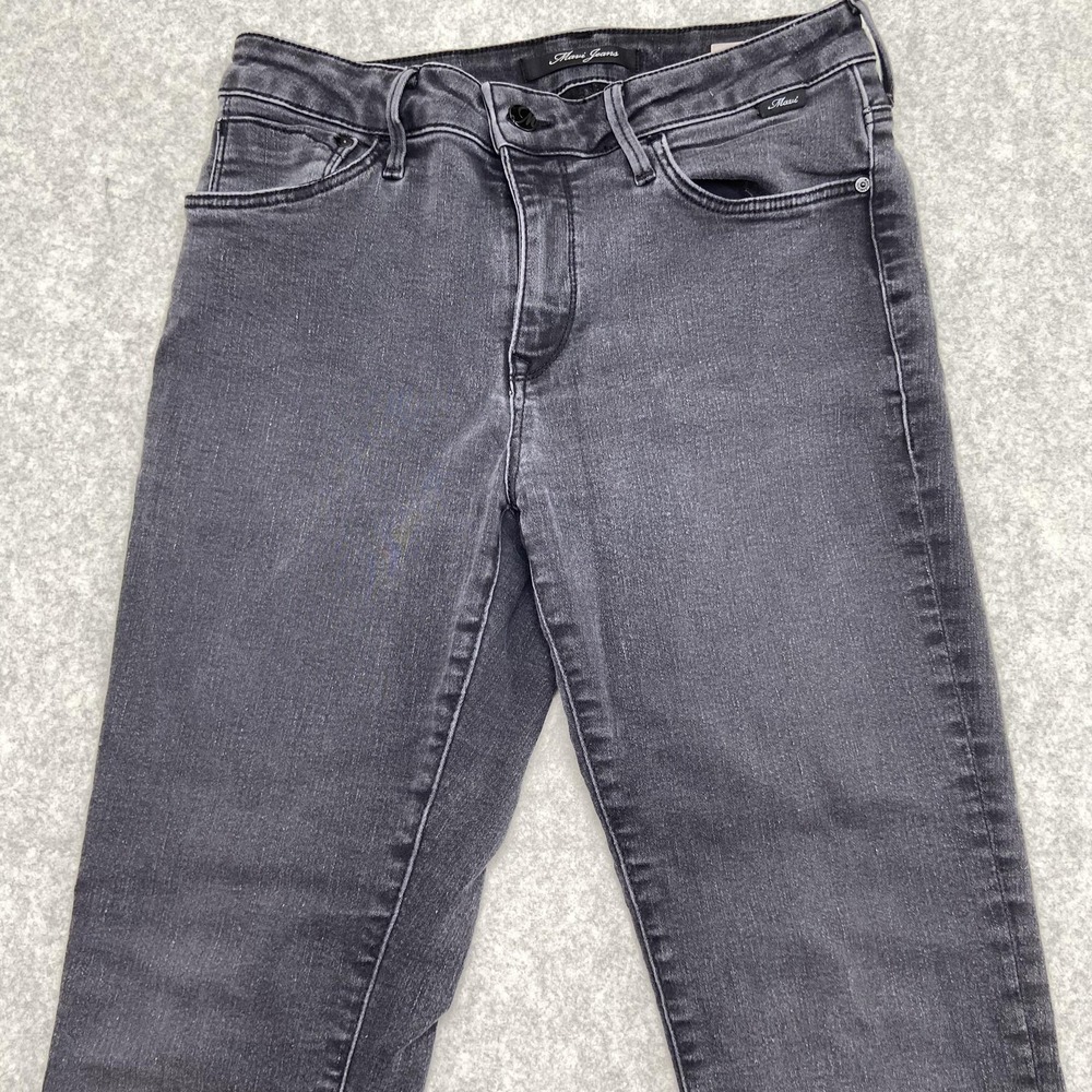 Mavi Tess High Rise Skinny Jeans Womens 29 Gray Charcoal Stretch Ankle 28x26